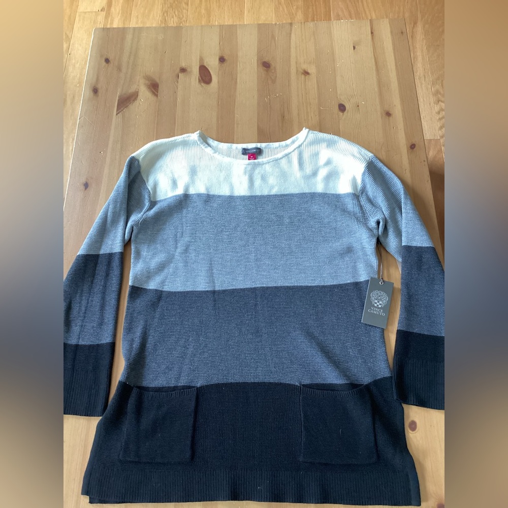 VINCE CAMUTO Antony Two Pocket Waffle Sweater